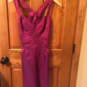 Figure flattering Raspberry dress